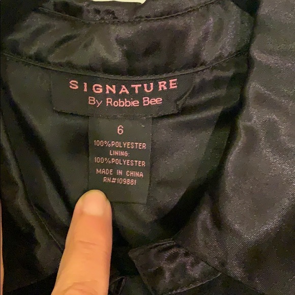 Vintage Black Chiffon and Satin Formal Dress - Picture 7 of 7